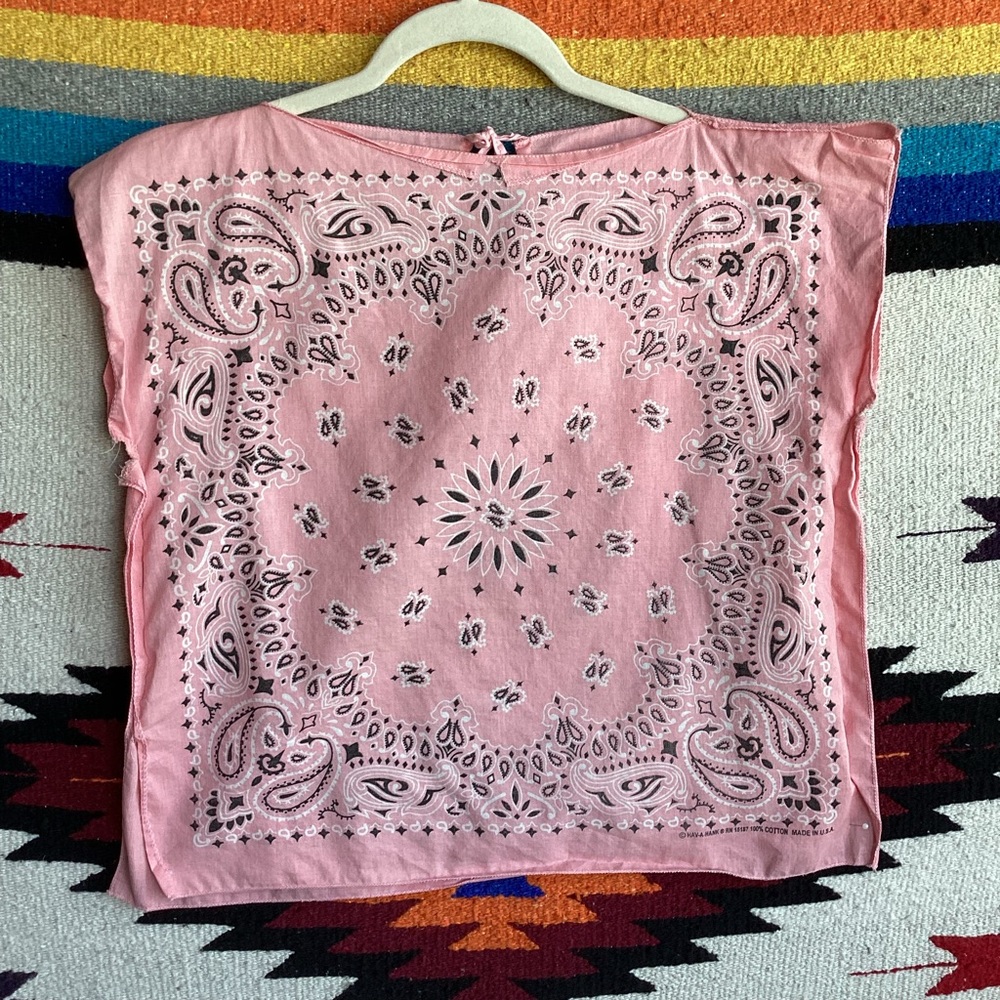 Pink bandana hav-a-Hank hand made t shirt made in USA